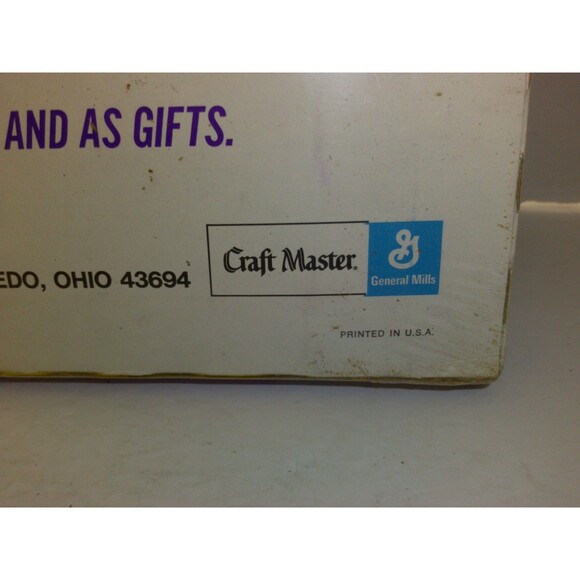 Vintage 1972 SEALED Craft Master 3D Wood Paint By Number Angel Tree Topper Kit